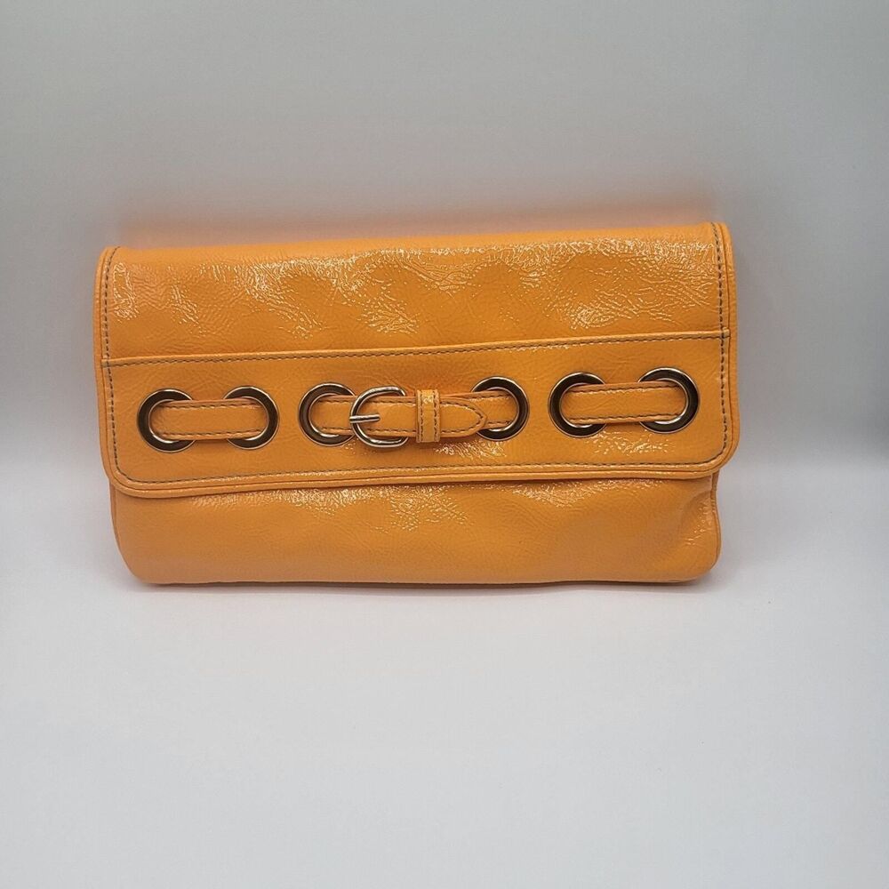 New Nine West Orange Ladies Clutch Shoulder Bag